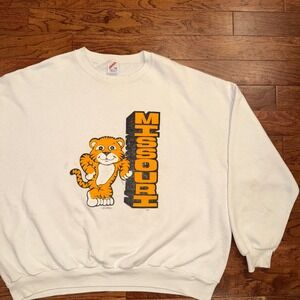 Vintage Missouri Tigers Mascot Truman the Tiger NCAA Crewneck Sweatshirt